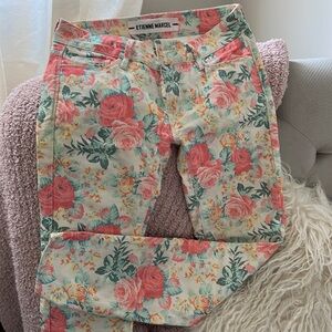 Like new Etienne marcel floral jeans